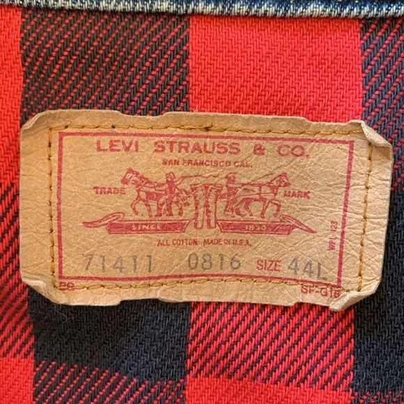 Levi’s VINTAGE flannel-lined trucker jacket - Picture 4 of 7